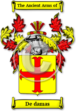 De damas Family Crest Download (jpg) Legacy Series - 150 DPI
